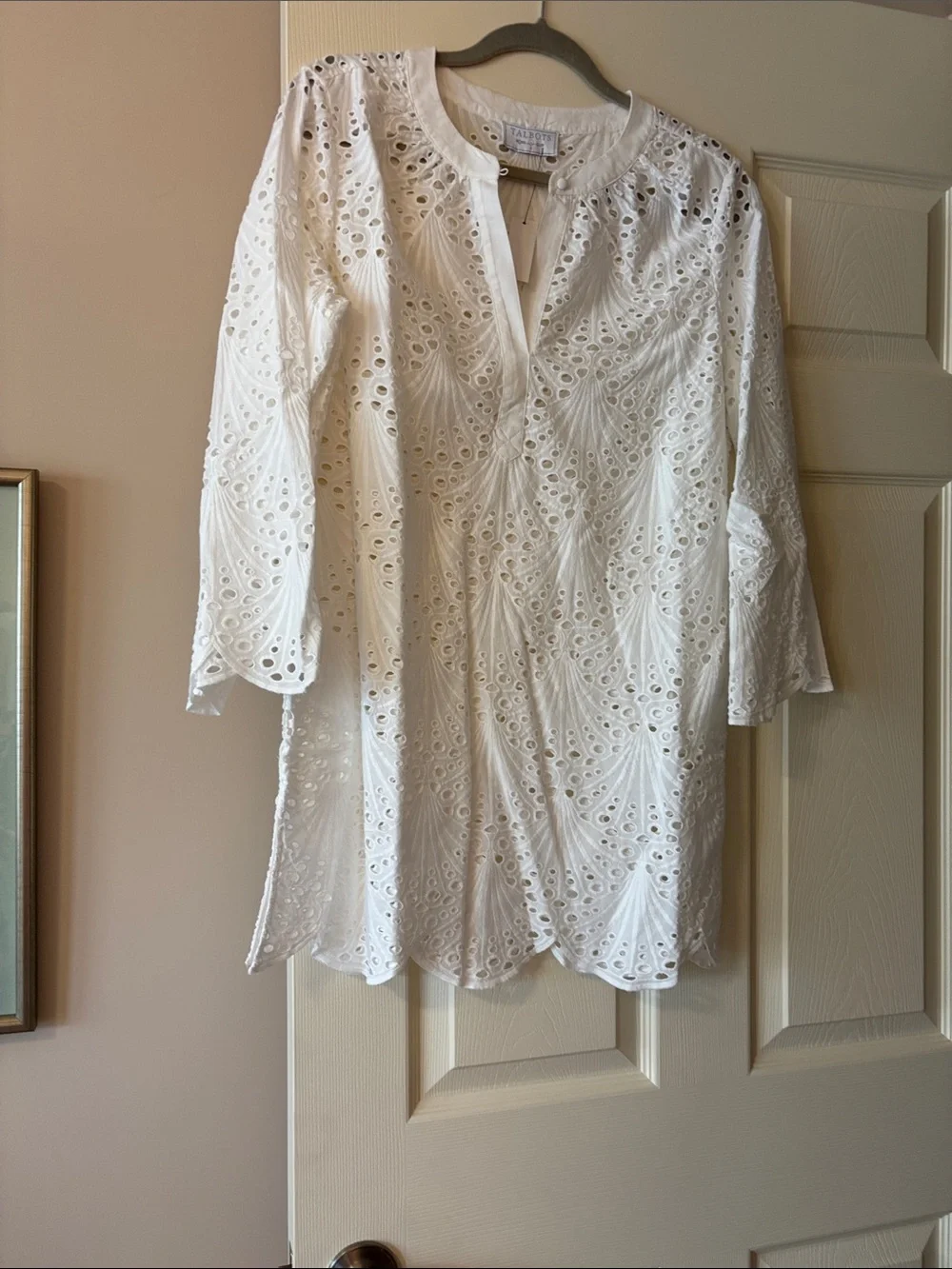 White Eyelet Tunic Top NWT